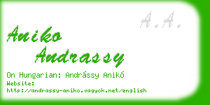 aniko andrassy business card