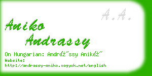 aniko andrassy business card